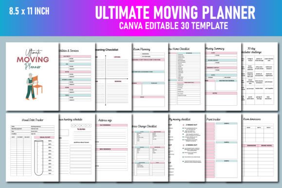 Download Ultimate Moving Planner Canva KDP - Ultimate Collection