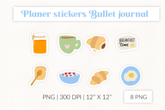 Download Breakfast Stickers. Daily Routine Sticke - Premium Resources