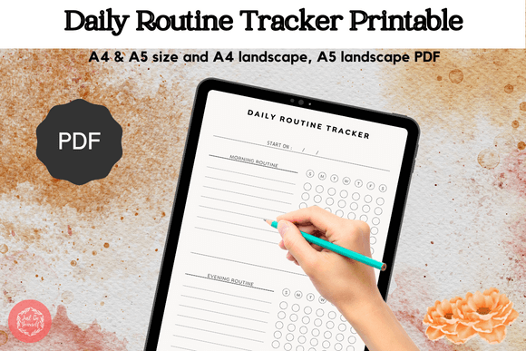 Download Simple Daily Routine Tracker Printable - Premium Resources