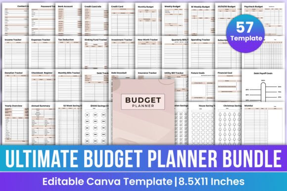 Download Ultimate Budget Planner Bundle Canva - Ultimate Collection