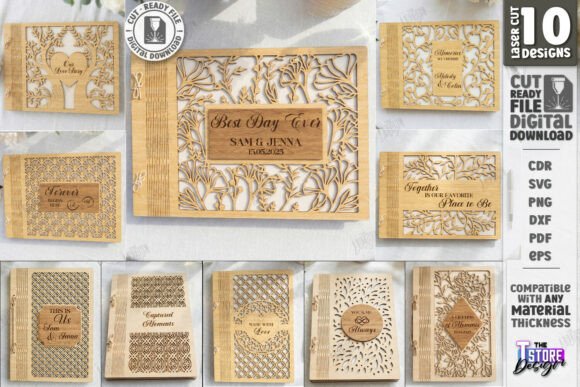 Download Wedding Guest Book Laser Cut Bundle |CNC - Guest book Collection
